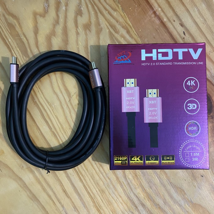 Kabel HDTV 3M Male V.2.0 4K - HDTV 3 Meter 4K High Speed 2.0 Versi