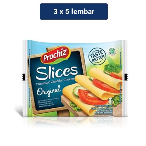 

Prochiz Keju Slice 3 pcs x (5 x 85 gr)