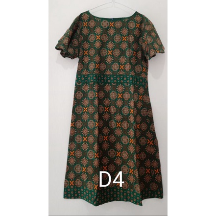 Dress  Batik Wanita Lengan Pendek