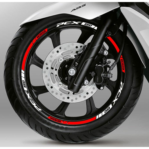 stiker list velg motor wheel sticker new Honda PCX 150 ring 14 Ori