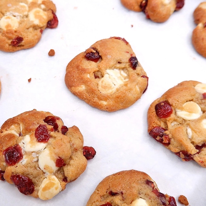 

White Chocolate Chip with Dried Cranberries Cookies