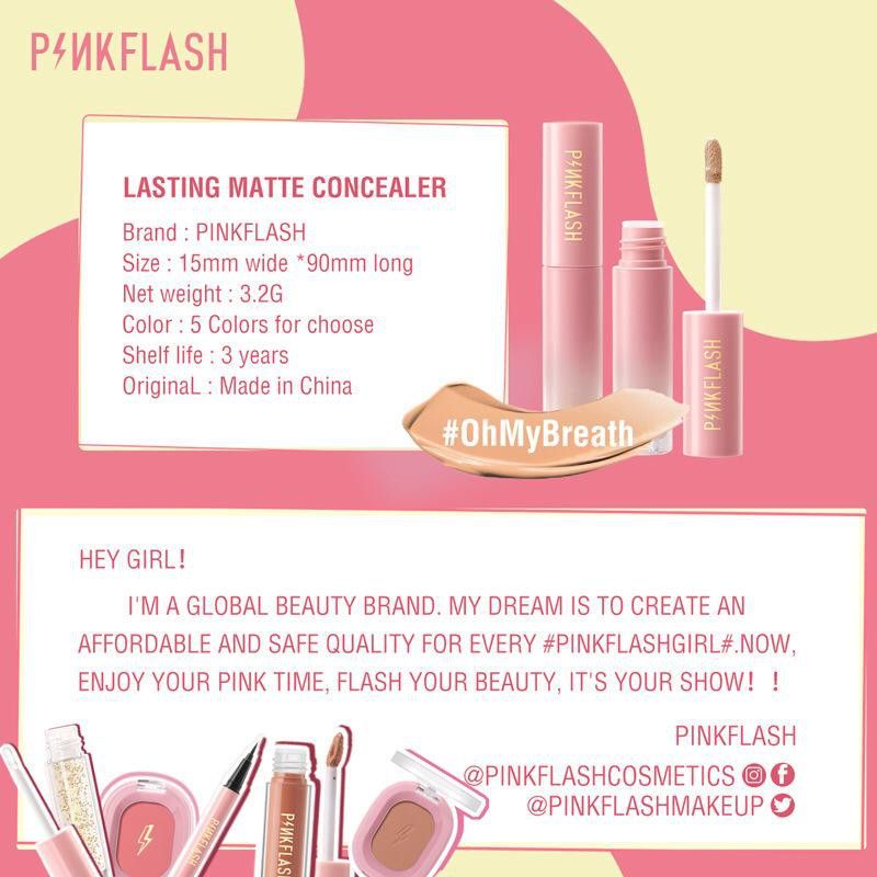 PINKFLASH Lasting Matte Breathtable Concealer Bagus