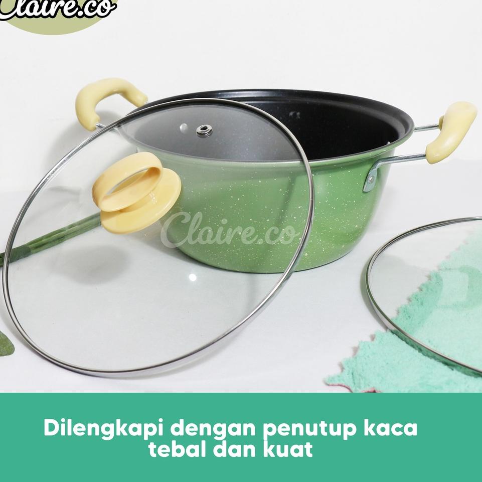 Paling Disukai.. Panci Sop Banyak Ukuran / Panci Sop Enamel Stainless / Soup Pot Panci Susu Enamel