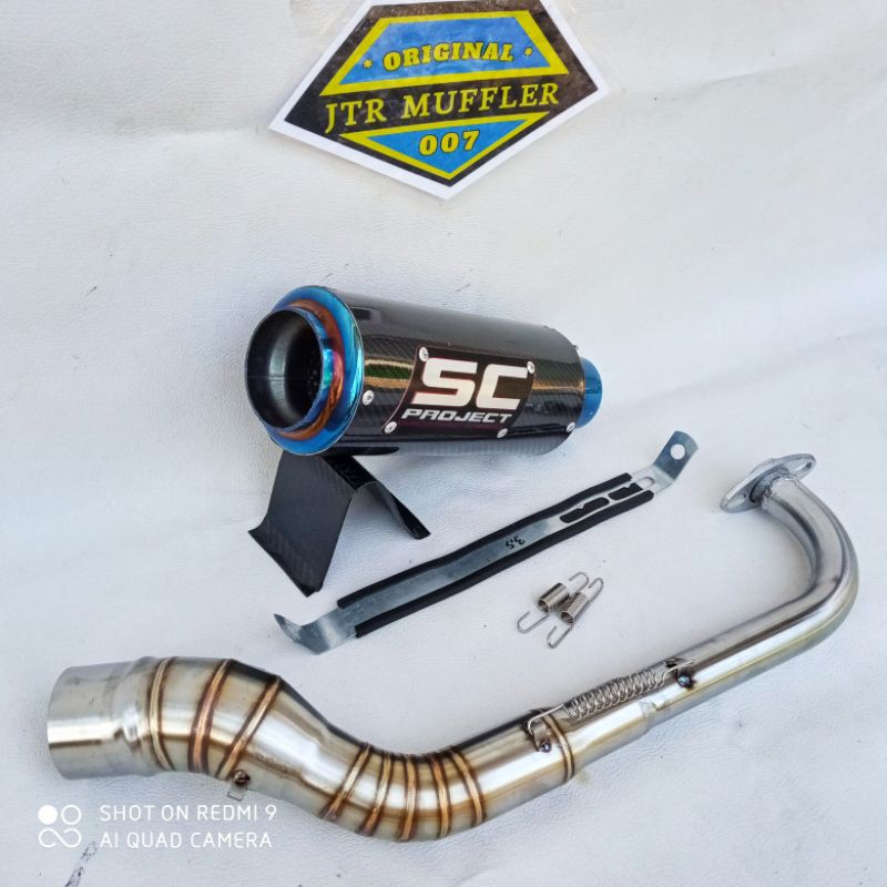 Knalpot SC project carbon Nmax old 2020 Aerox Lexi Adv Pcx Vario 125 150 Beat FI karbu Scoopy