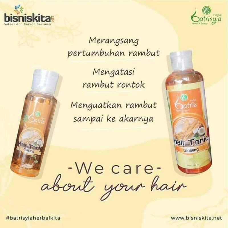 HAIR TONIC BATRISYIA/AMPUH UNTUK RAMBUT RONTOK MEMPERKUAT AKAR RAMBUT/ MENGURANGI KETOMBE