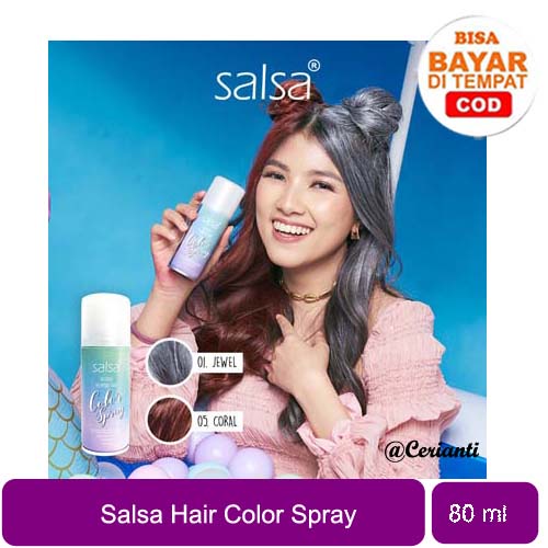 [BPOM] [NON PERMANENT] Salsa Instan Mermaid Hair Colour Spray 80ML | cat rambut semprot non permanen