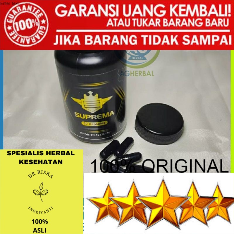 100% ASLI Perkapsul Obat Kuat Herbal Suprema Asli Resmi BPOM Penambah Stamina dan Libido