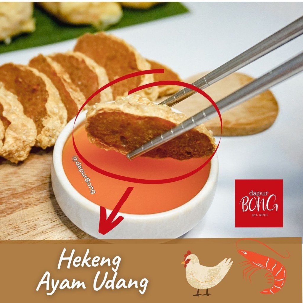 

Hekeng / Hakong / Ngohiang Ayam Udang Frozen, Khas Pontianak isi 2 (Premium) Halal