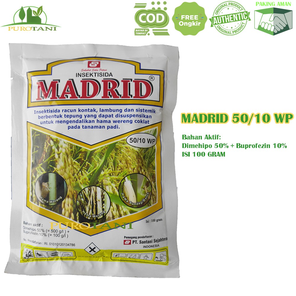 Insektisida Hama Wereng Sundep Beluk MADRID 50/10 WP Dimehipo 50% +Buprofezin 10%