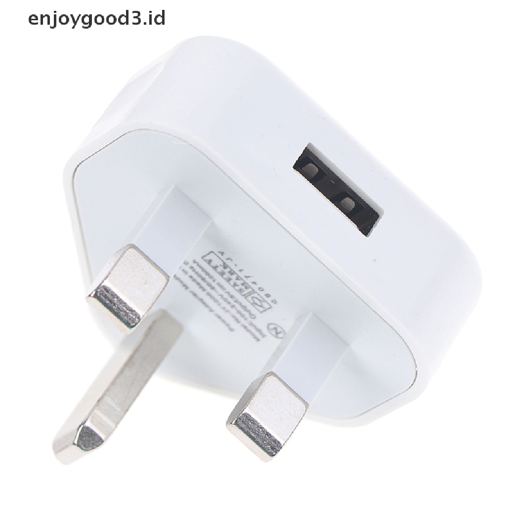 (Rready Stock) Adaptor Charger 1 Port USB 3 Pin UK ORIGINAL