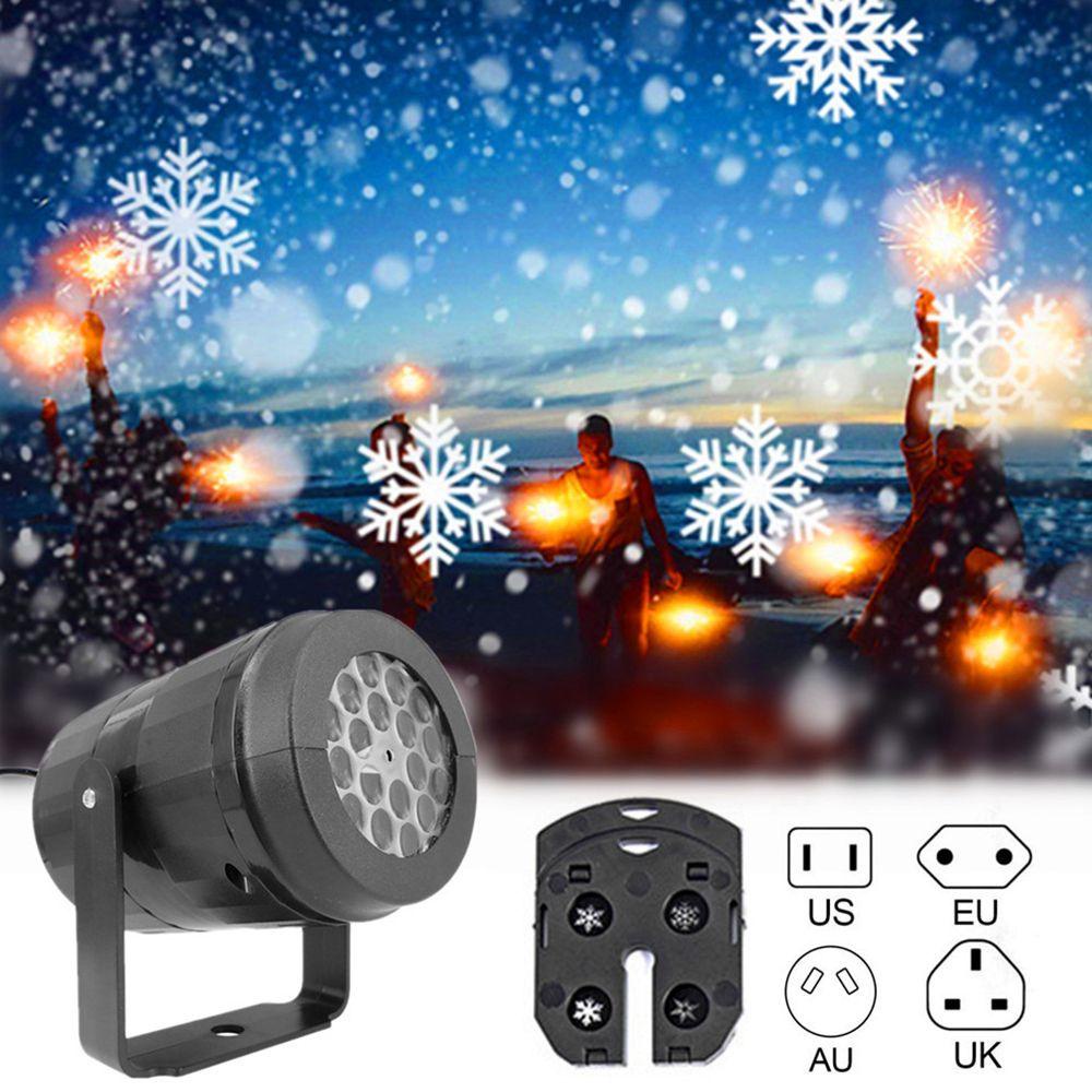 [Elegan] Lampu Panggung Portable Liburan Keluarga Suasana Natal Perlengkapan Pesta Lighting Decor White Snowstorm Party Special Lamp