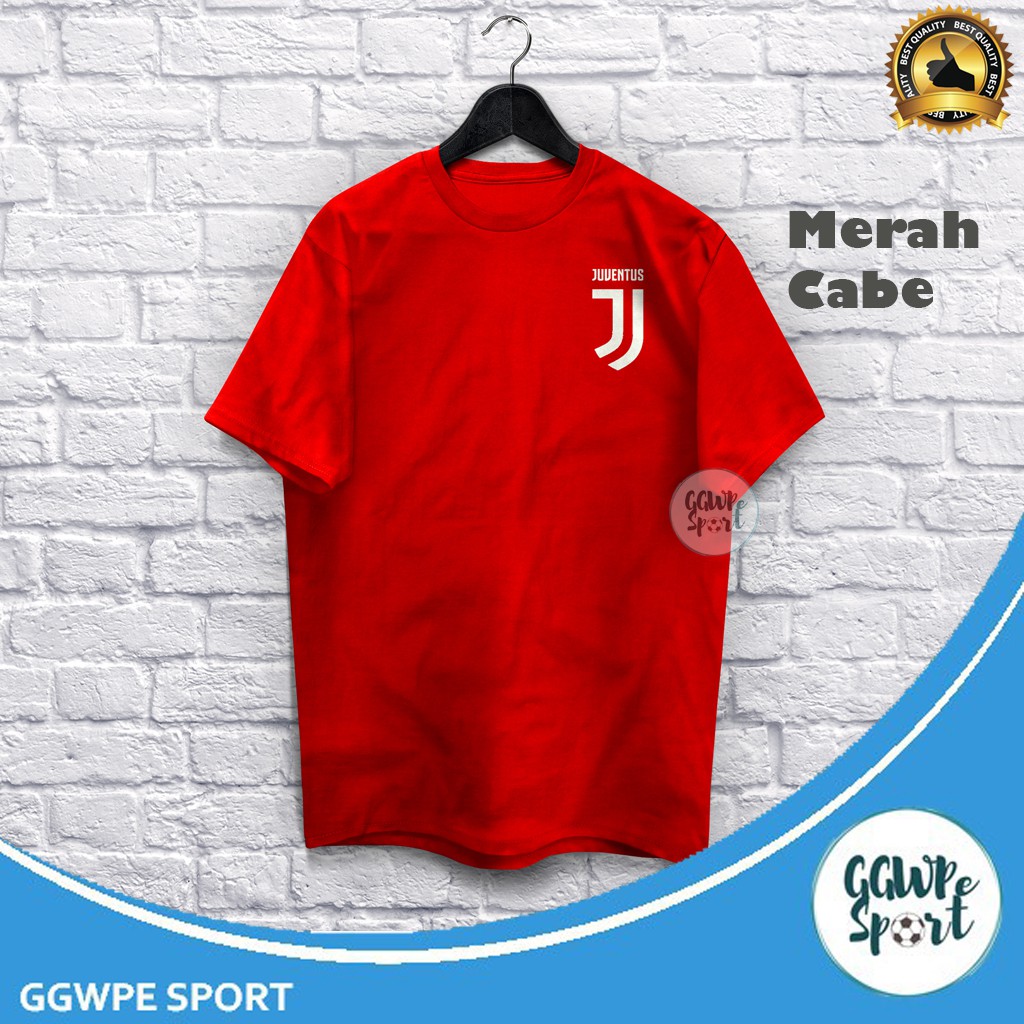 Kaos Distro Premium Juventus Logo Kecil Baju Distro Bola Cowok Katun Combed 30S Kualitas Terbaik