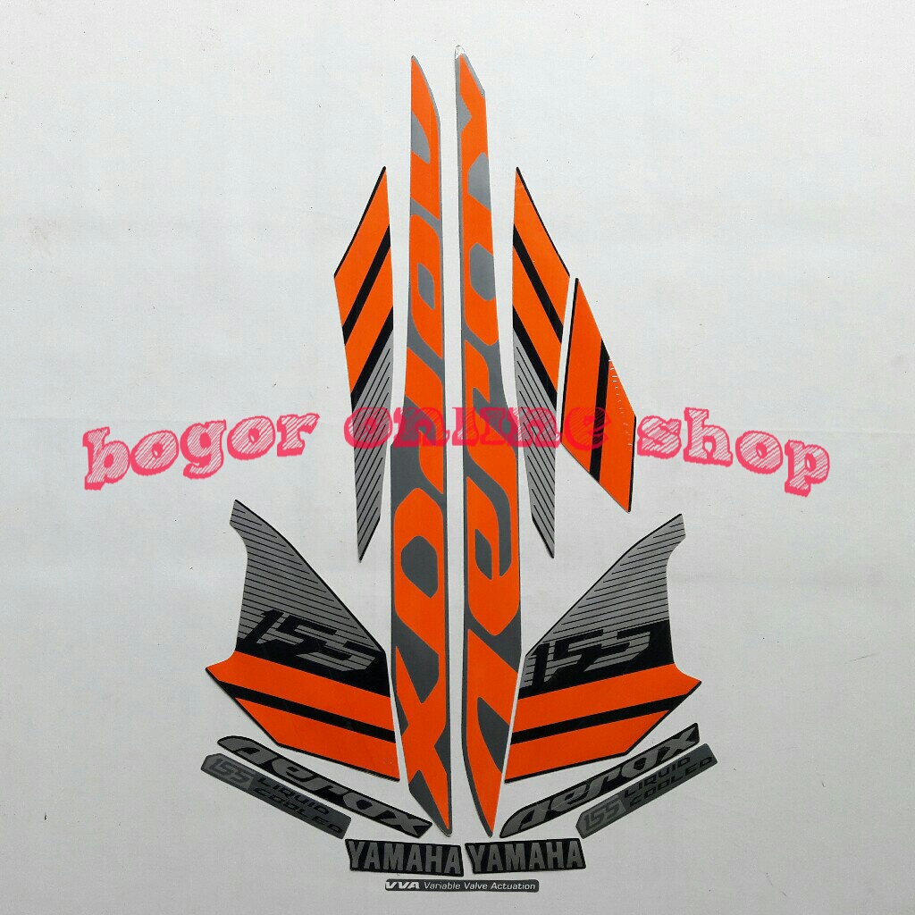 stiker body lis motor aerox vva 155 2018 orange