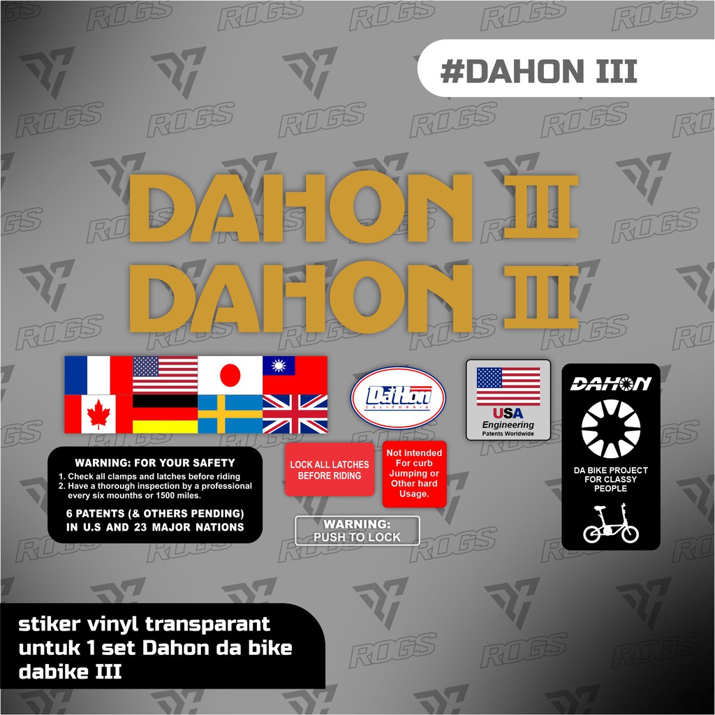 

PROMO Stiker dahon decal | stiker sepeda | stiker vinyl