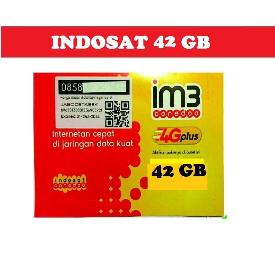 Kartu Perdana Internet Indosat 42GB IM3 Mentari 42 GB Aka Indosat 37GB