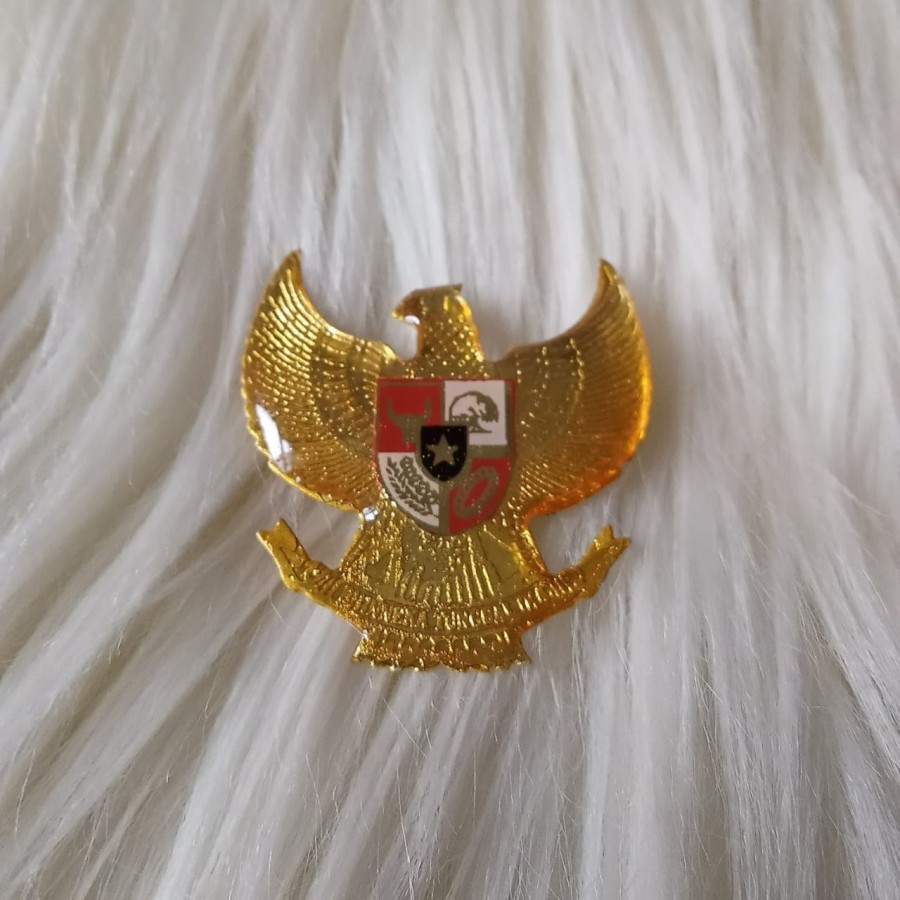 pin logo garuda pancasila paskibra 4cm logam kuningan