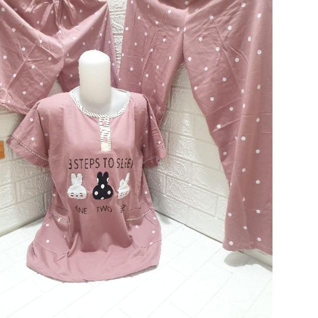 ❅ Baju tidur wanita piyama patricia 3in1 premium ♪