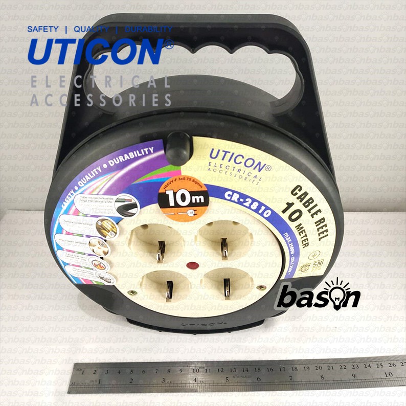 UTICON CR2810 Cable Reel - Kabel Gulung Arde 10Meter