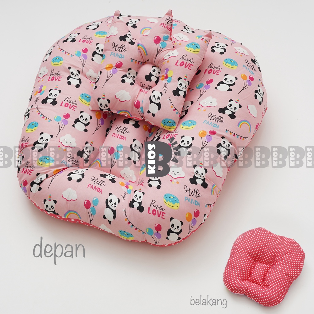 PAKET KASUR BAYI MULTIFUNGSI  SOFA BABY LOUNGER BABY + BANTAL PEYANG MODEL CROWN