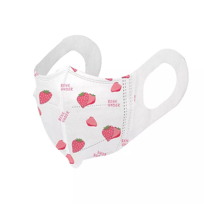 10PCS MASKER DEWASA DUCKBILL MOTIF TALI LEBAR 3D STEREO PUTIH