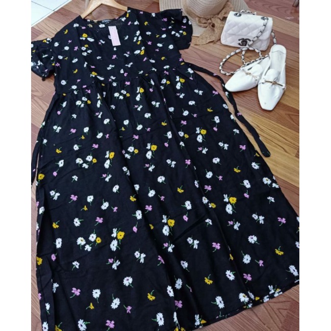 lily dres motif bahan rayon premium tebal