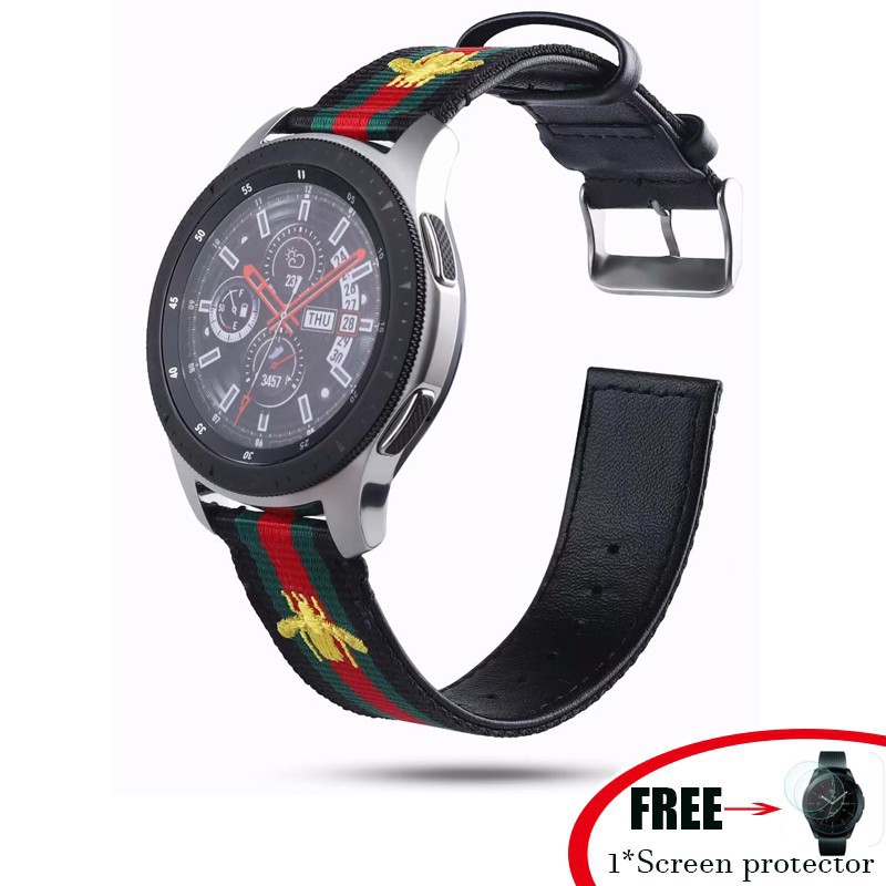 Srylish Strap Jam Tangan Bahan Kulit Motif Bordir Lebah