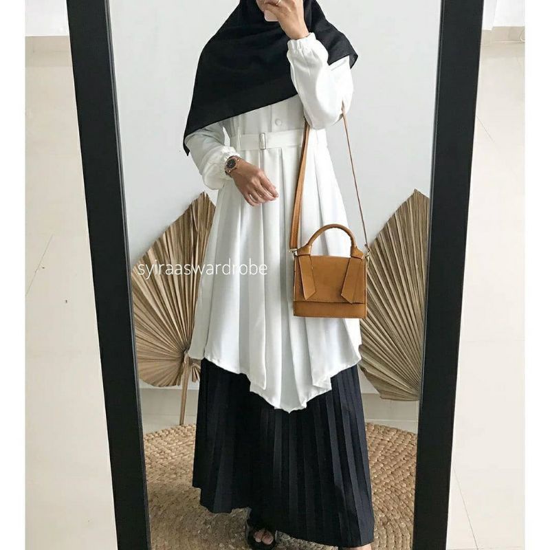 Tunik Amanda - Tunik Terbaru 2021- Tunik Kekinian-Tunik Wanita Murah-Tunik  terlaris/ tunik simpel-Putih