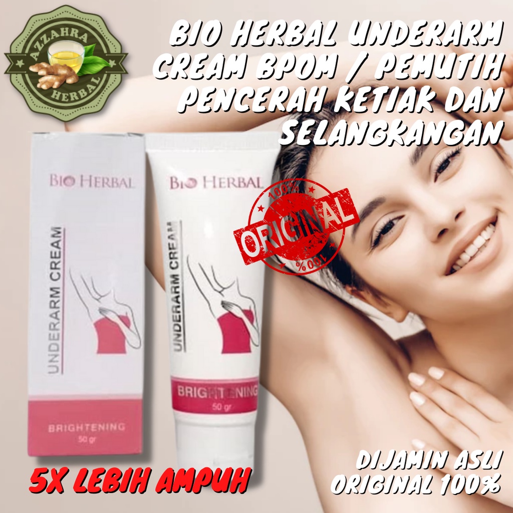 Underarm Cream Pemutih Ketiak Instant Cepat / BIO HERBAL Underarm Cream BPOM / Pencerah Lipatan Badan / Pemutih Pencerah Ketiak dan Selangkangan