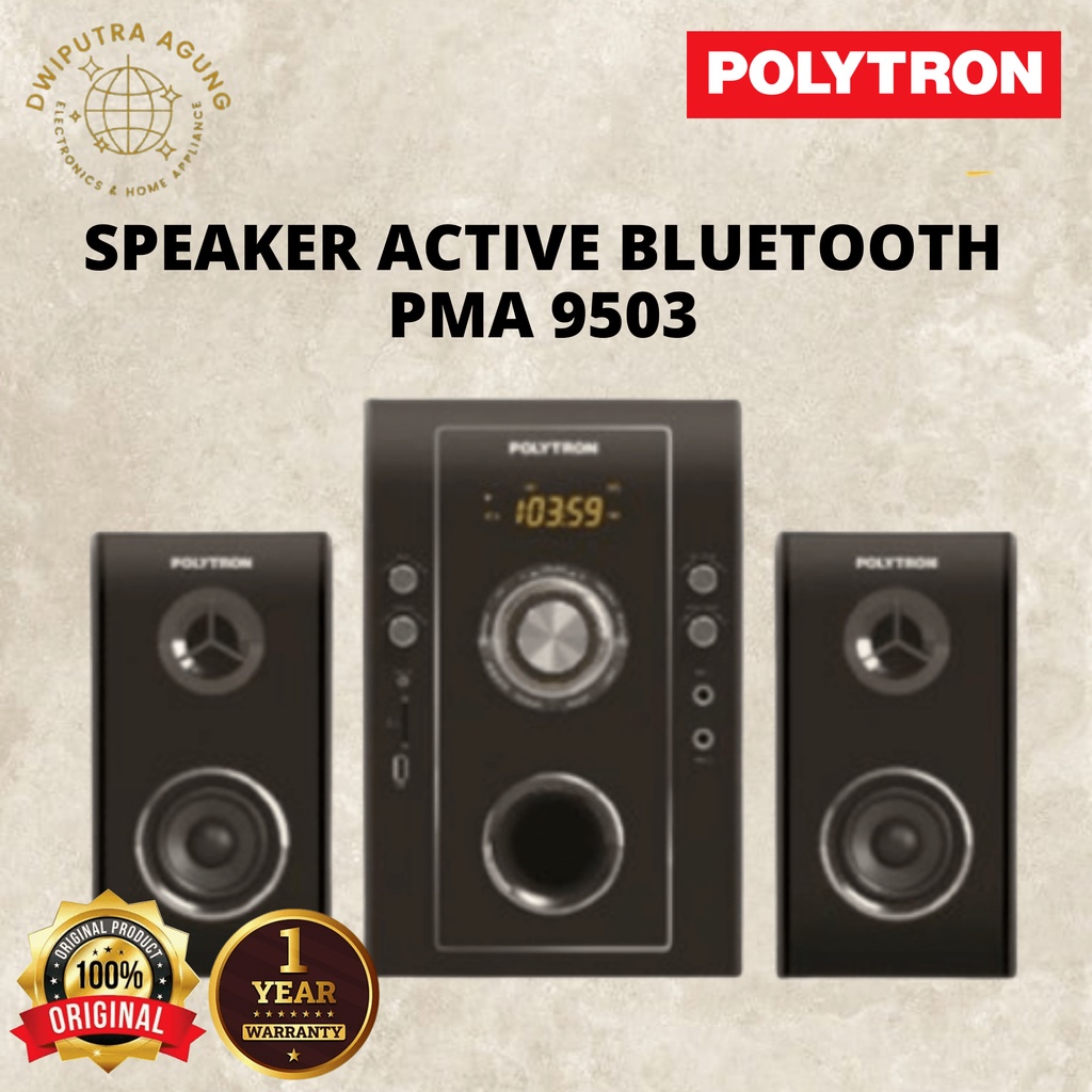 SPEAKER AKTIF POLYTRON PMA9503 / NEW 9523 PMA 9503 SPEAKER BLUETOOTH POLYTRON ACTIVE SPEAKER NEW 952