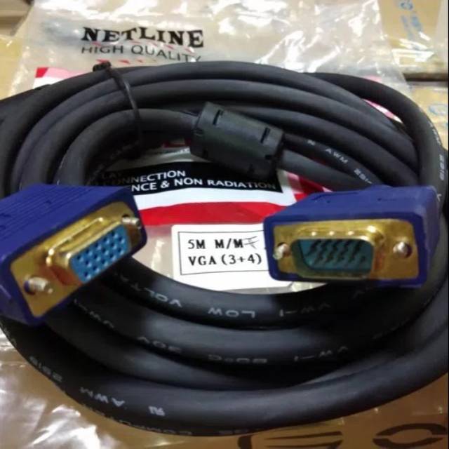 Netline Kabel VGA Female to Male 15Meter Gold Plate