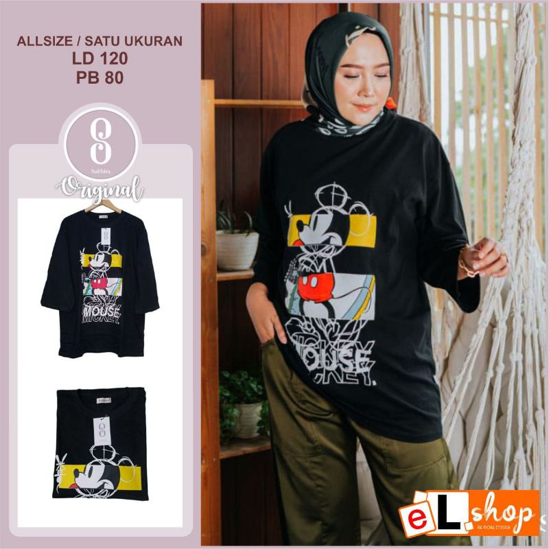 Kaos Oversize Wanita Korea Shabira Original Baju Jumbo Casual Outfit Kekinian OOTD Hijab Premium