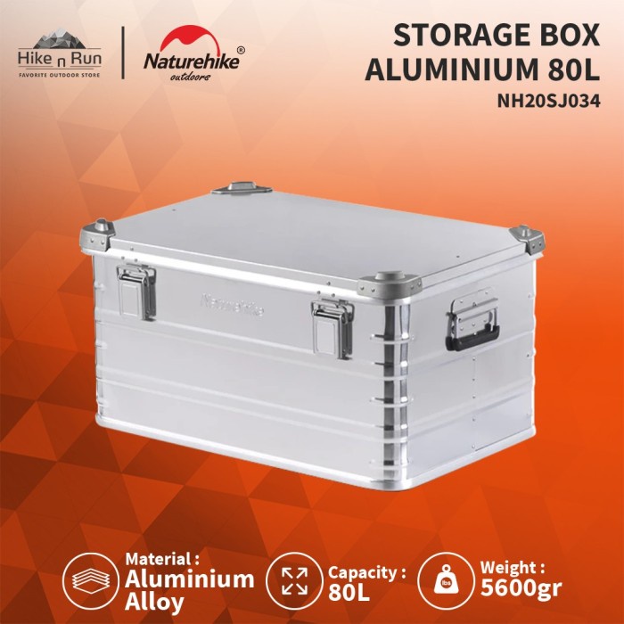 Naturehike NH20SJ034 80L Box Penyimpanan Storage Box Aluminium