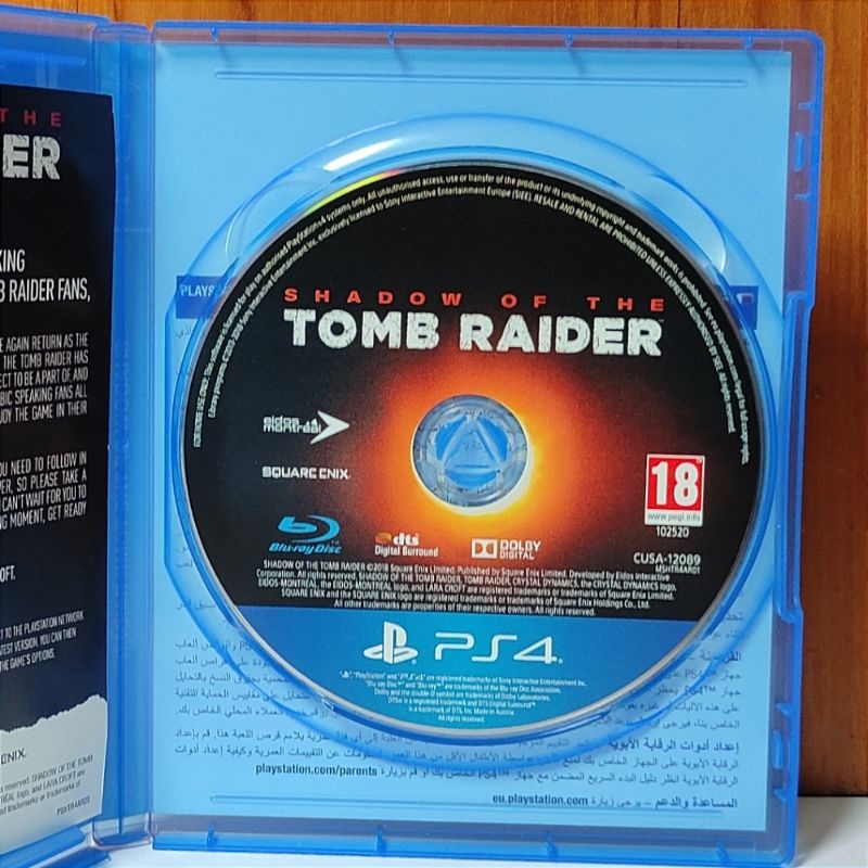 Kaset Shadow of The Tomb Raider PS4 Tombraider Shadows of Tombraiders Kaset Playstation PS 4 5 CD BD Game Games Rise Tom Tomraider Rider rise of