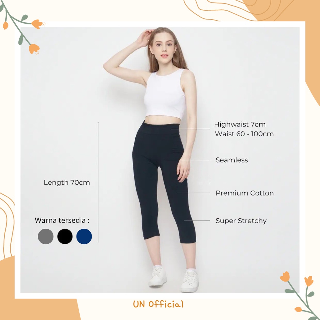 Legging Panjang, 7/8, dan Shortpants Spandek Ukuran Standar dan Jumbo