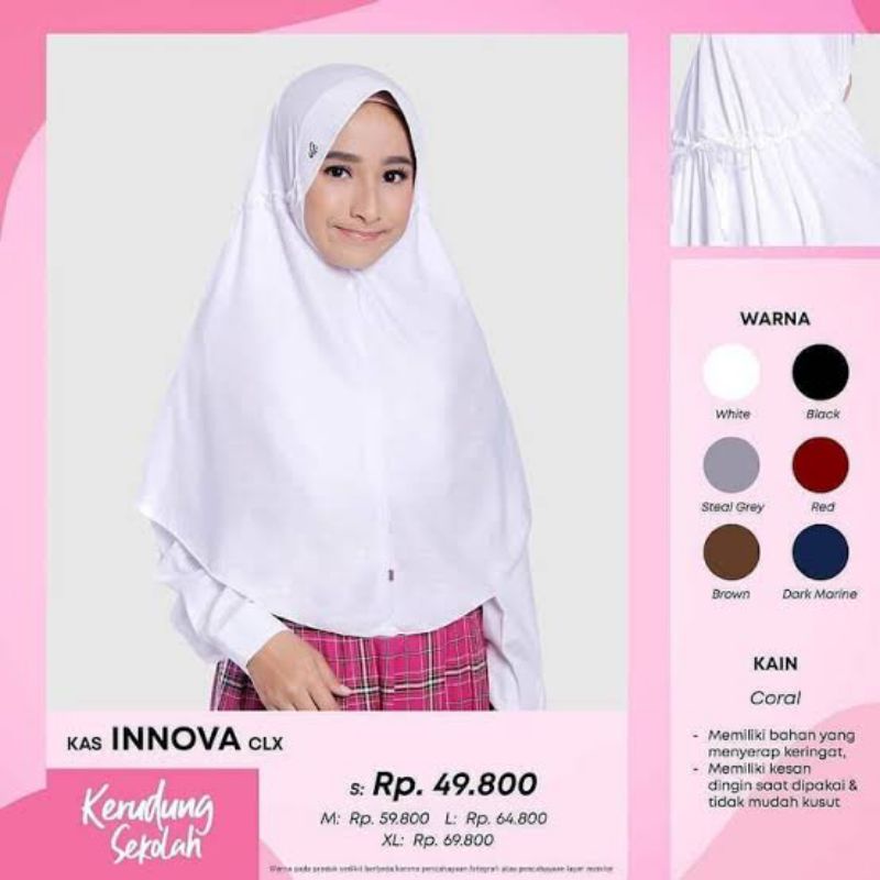 Kerudung NIK Innova Rabbani - Abu-abu