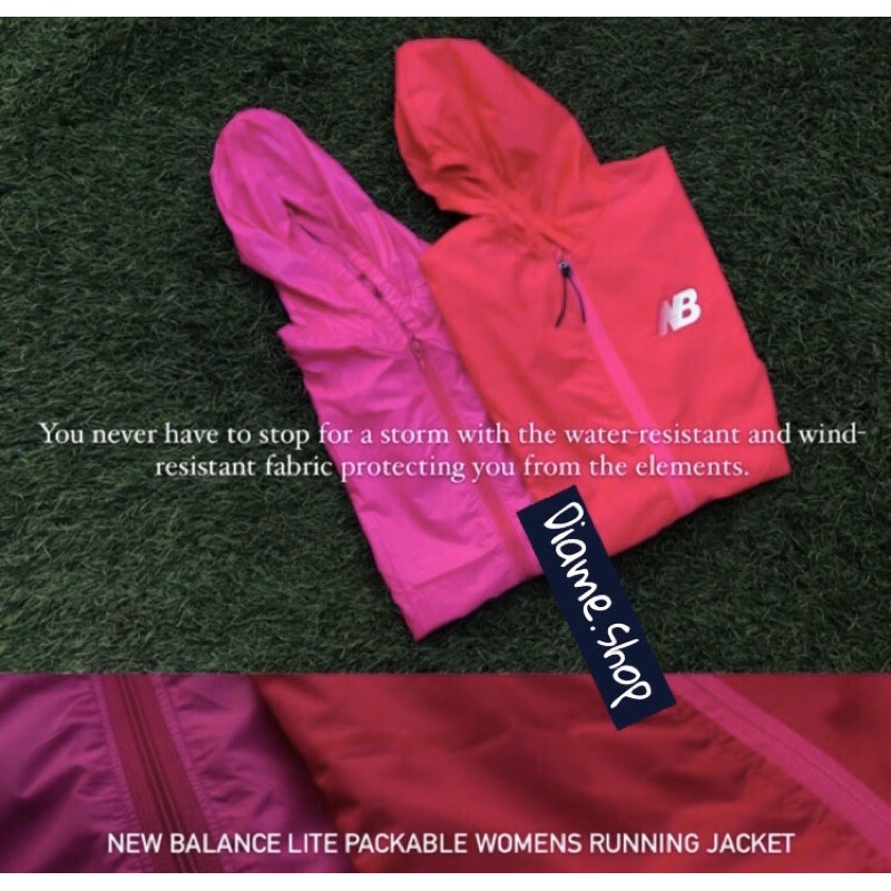 New Balance Lite Packable women’s running jacket jaket parasut lari sepeda mtb wanita waterproff