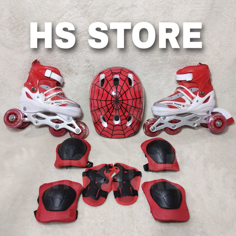 READY SEMUA WARNA &amp; UKURAN ! FULLSET SEPATU RODA INLINE SKATE, HELM ,DEKKER UNTUK ANAK TERMURAH !!!