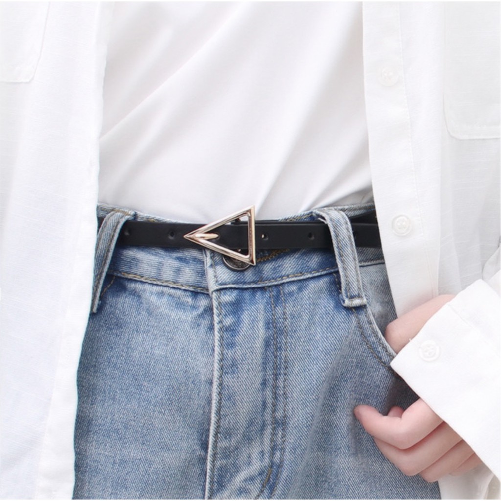 Ikat Pinggang Wanita Import SEGITIGA BS Kulit PU Kualitas Premium Gaya Korea Fashion Cewek Segitiga