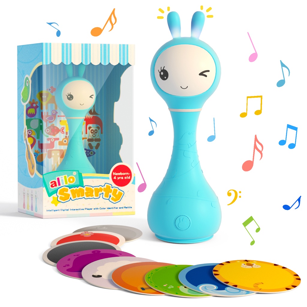 Alilo Smarty Rattle Bunny / Rattle Bayi / Lagu Anak / Lullaby / Teether / Mainan Edukasi /  BPA Free