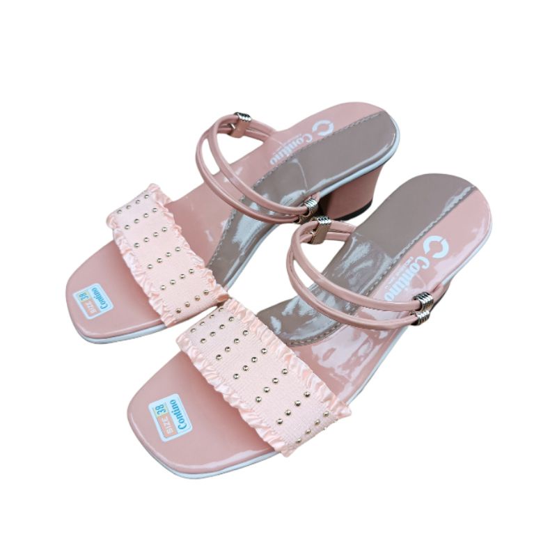 Sandal Wanita Heels / Hak 5 Cm / Sandal Pesta Wanita Contino Original Sandal Hak Tahu