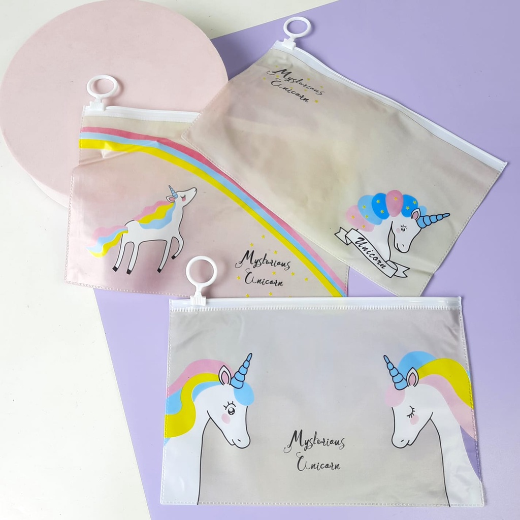 Zeroname.id Tempat Masker Pouch Mika Tempat Penyimpan Serbaguna Pouch Masker Zipper Mika Gambar Lucu