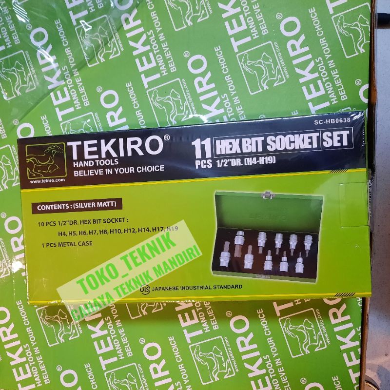mata kunci sok L set 10 pcs TEKIRO 1/2" Dr mata shock L set / kunci L set