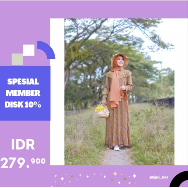 DRESS NISA ORIGINAL BY ADEN HIJAB/DRESS MUSLIM