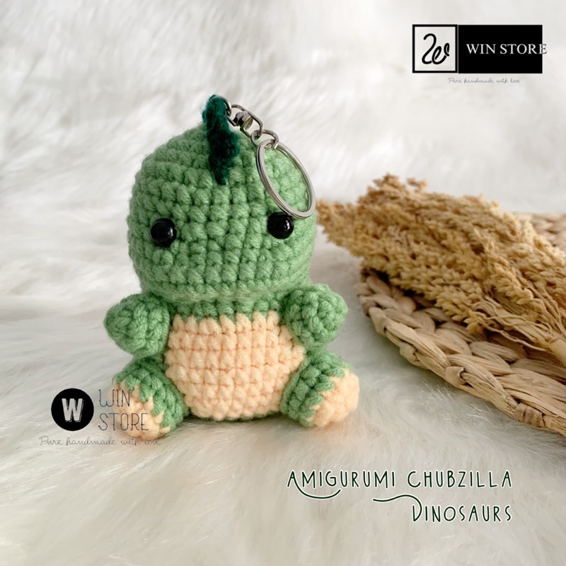 NETCHIGURUMI Boneka rajut amigurumi dinosaurus chubzilla