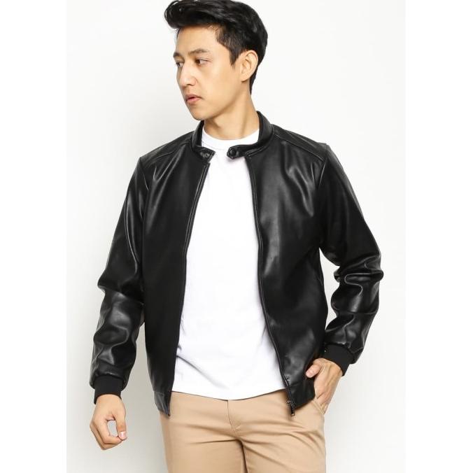 Valino Jaket Kulit Hitam Pria - V-Ycco01-O9 - S
