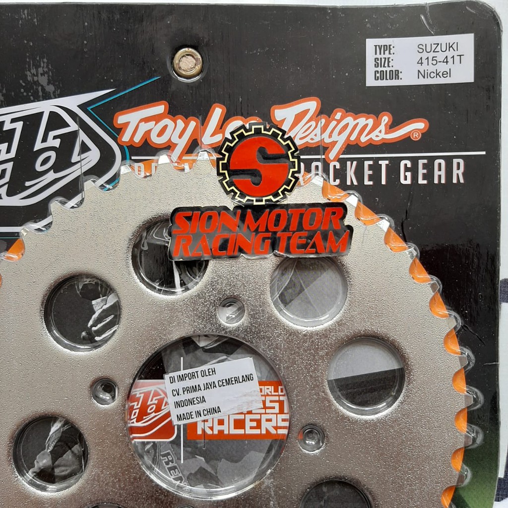 Gear Belakang/ Rear Sprocket Satria FU Old / Satria 2T / Smash / Shogun / Tornado 415/41T TLD Nickel-2
