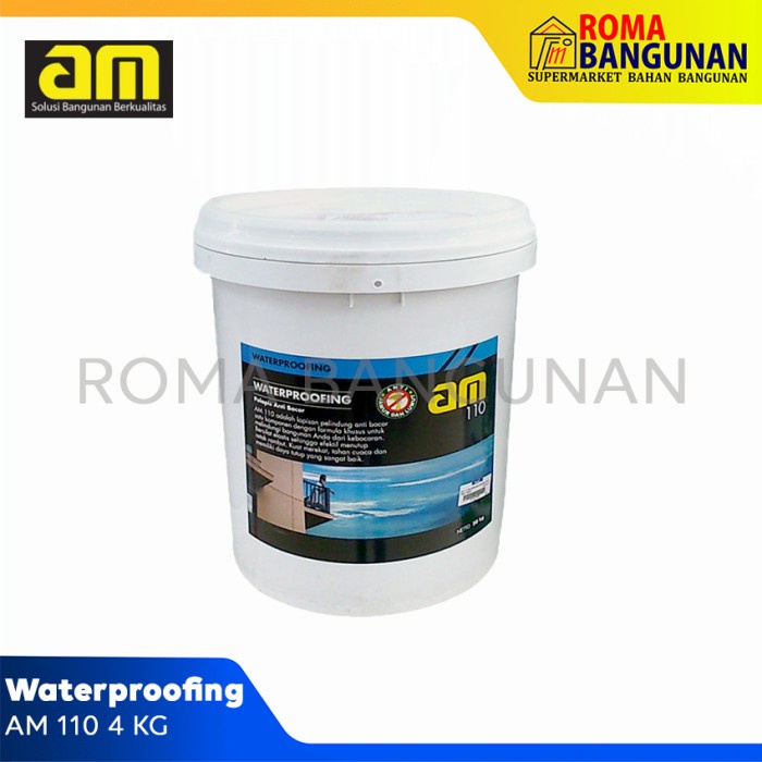 Am Cat Exterior Cat Waterproofing Cat Pelapis Anti Bocor AM 110 4Kg - Silver Grey