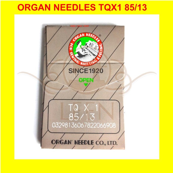 Jarum ORGAN Needles TQx1 13 Ori Japan TQ X 1 Mesin Pasang Kancing LEEN