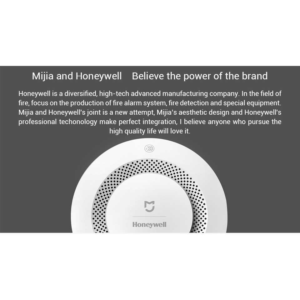 Grosir-ij Xiaomi Mijia Honeywell Smart Alarm Smoke Detector Alat Deteksi Asap