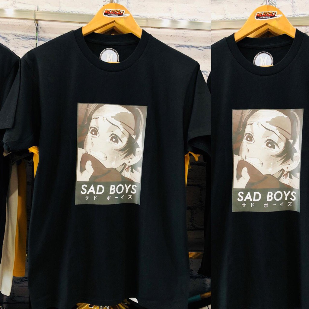 Kaos Tanjiro Sad Boy Black Kimetsu No Yaiba Demon Slayer